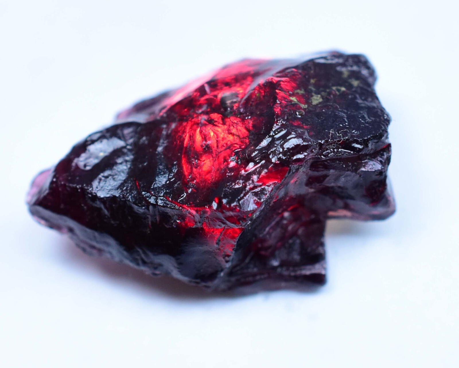 Very Rare Natural Red Painite Rough Unheated 40.70 Ct Burmese Facet Certified