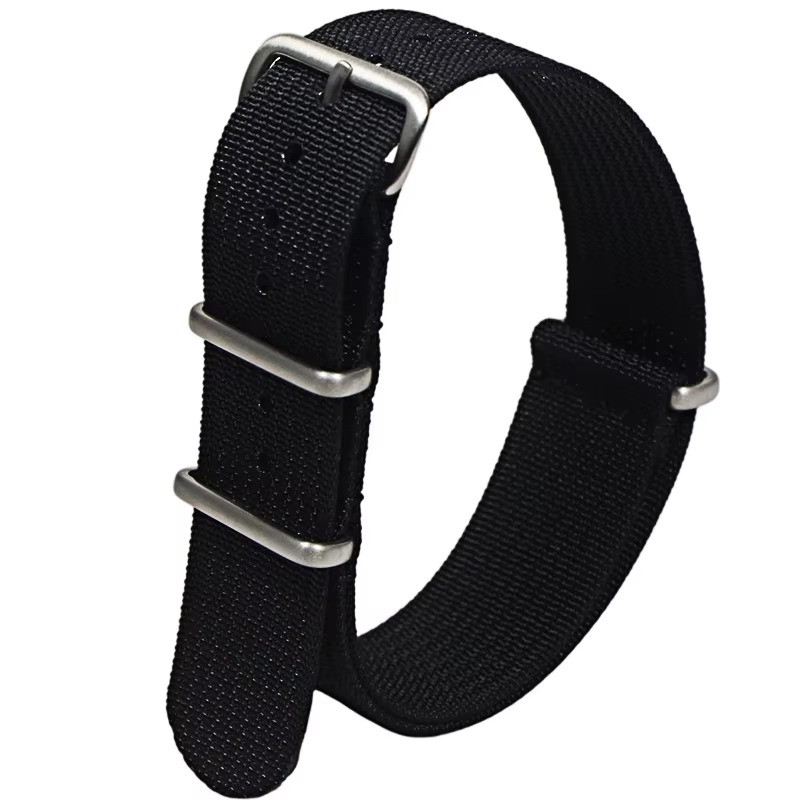 Ribbed Nylon Watch Strap 18mm 20mm 22mm Military Band Belt for Seiko Omega Rolex