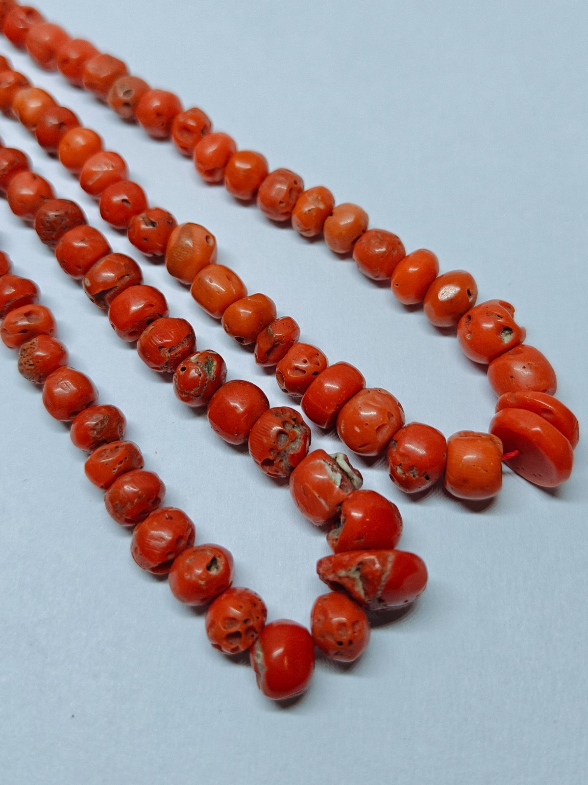 Natural Italian Red Coral Rondelle Beads Jewellery Making Gemstone One Strand.
