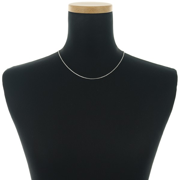 Crisscross Chain Necklace 46cm 18K 750 White Gold