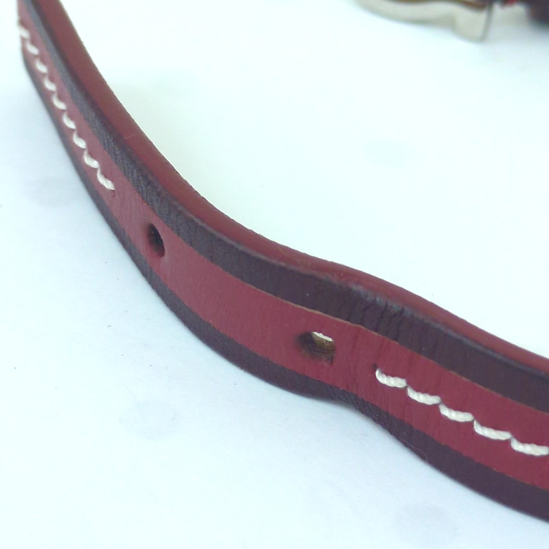 Salvatore Ferragamo Bracelet Wrap Made in Italy Leather Red Approx. 25.5cm