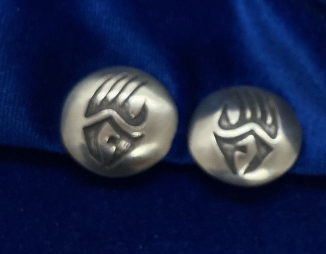 VINTAGE SOUTHWEST STERLING BEAR CLAW EARRINGS CLIP ONS