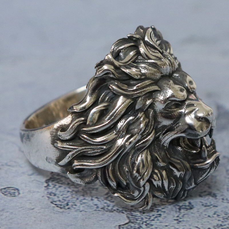 21g Big 3D Lion Rings King Of The Beasts Rings 925 SOLID STERLING Silver Many Sz