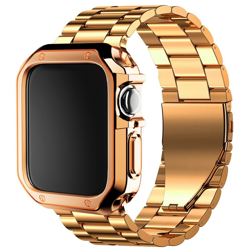 Metal Watch Band Strap With Soft Case For Apple Watch Series 6 5 4 SE(FREE TOOL)