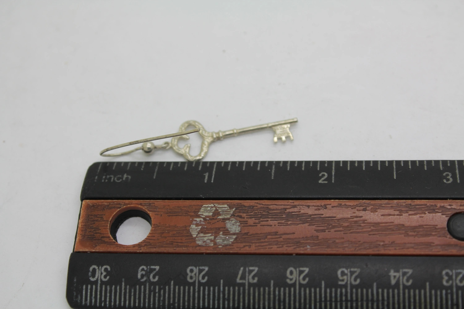 Findlay Bolivia .925 S.S. ANTIQUE SKELETON KEY dangle earrings #
