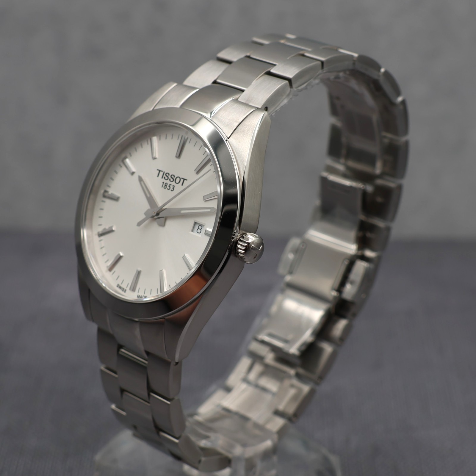 Tissot Gentleman 40mm Silver Dial Swiss Quartz Sapphire Watch T127.410.11.031.00