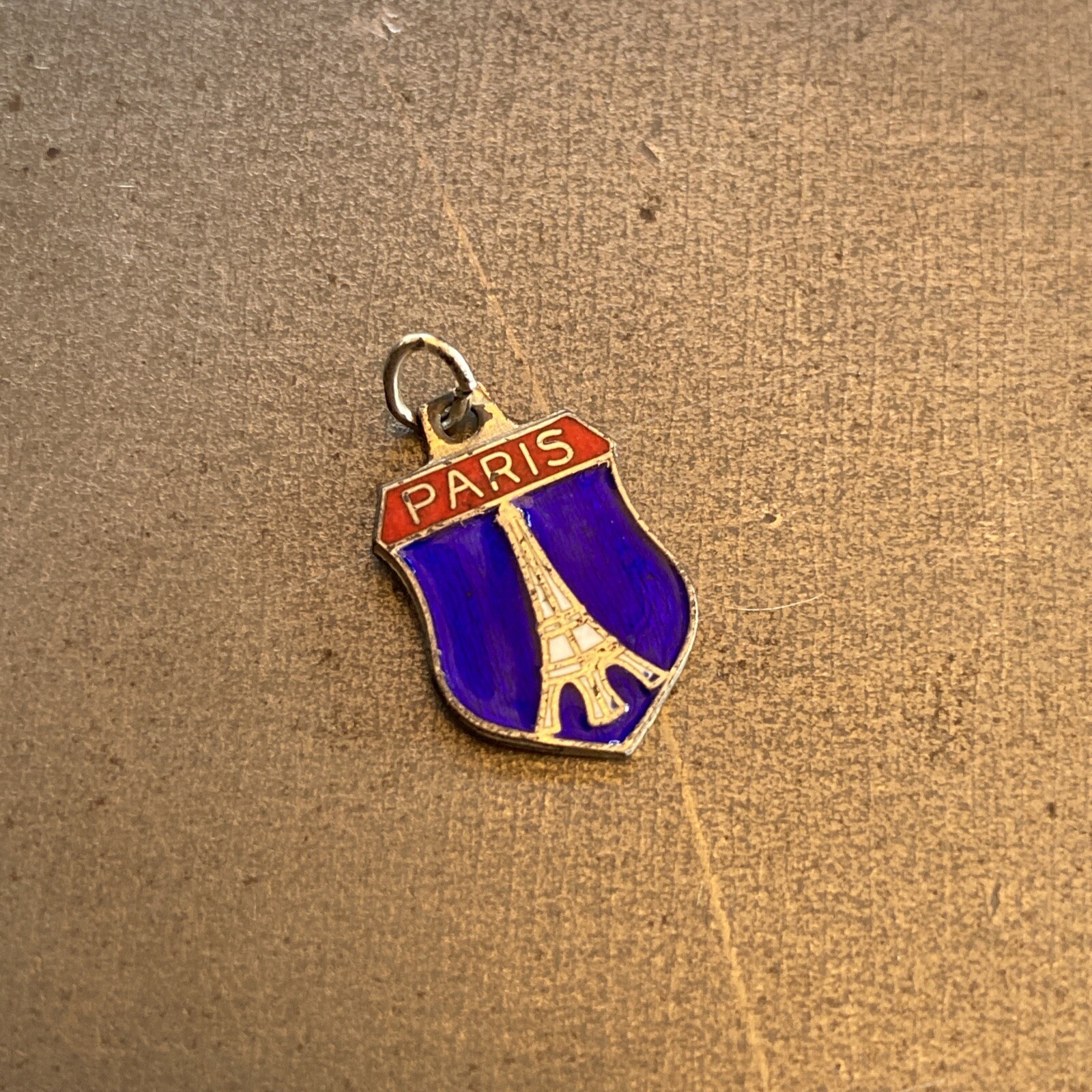 Vintage Paris Eiffel Tower Silver Argent And Enamel Charm