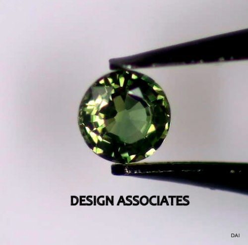 GREEN SAPPHIRE 3.25 MM ROUND CUT EARTH MINED AND TREATED AAA
