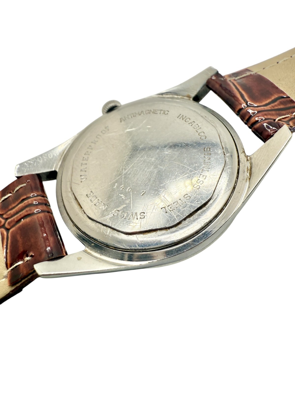 Vintage Steel Manual Wind Aureole Swiss Watch READ DESCRIPTION