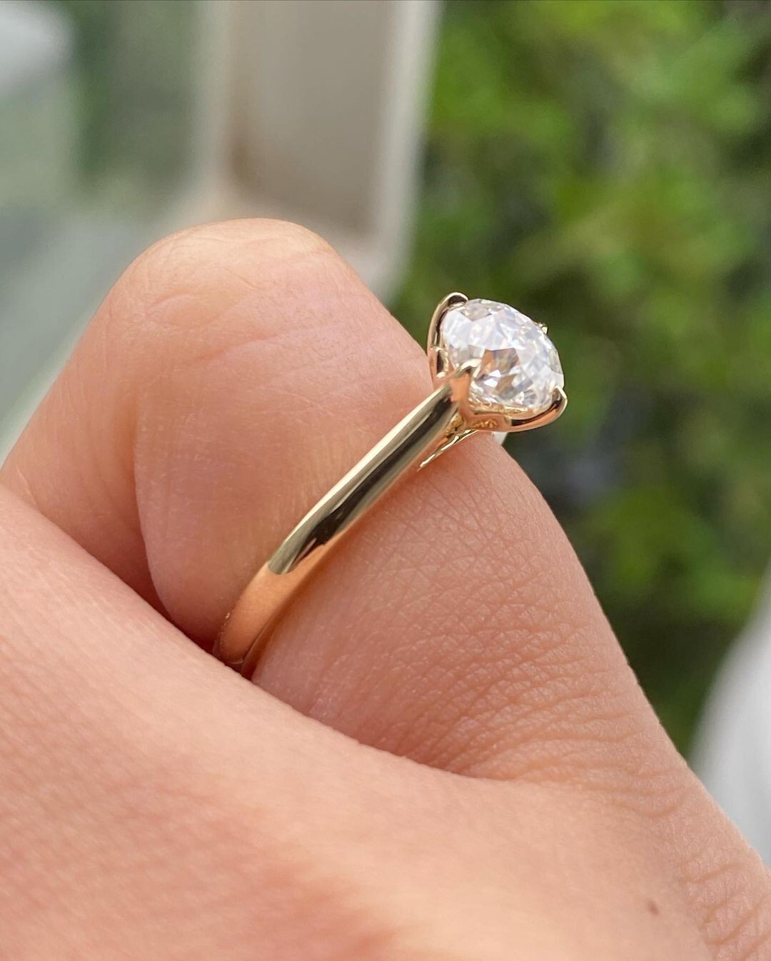 14k Yellow Gold Over 2.00 Ct Round CZ Diamond Solitaire Ring For Teen Jewelry