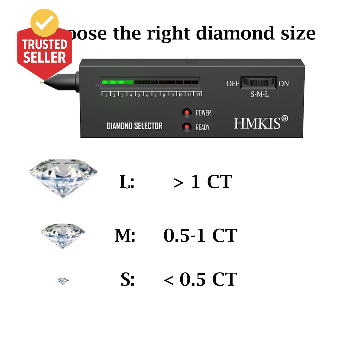 Diamond Tester Pen, Professional Jewelry Diamond Tester with 60X Jewelry Loupe M