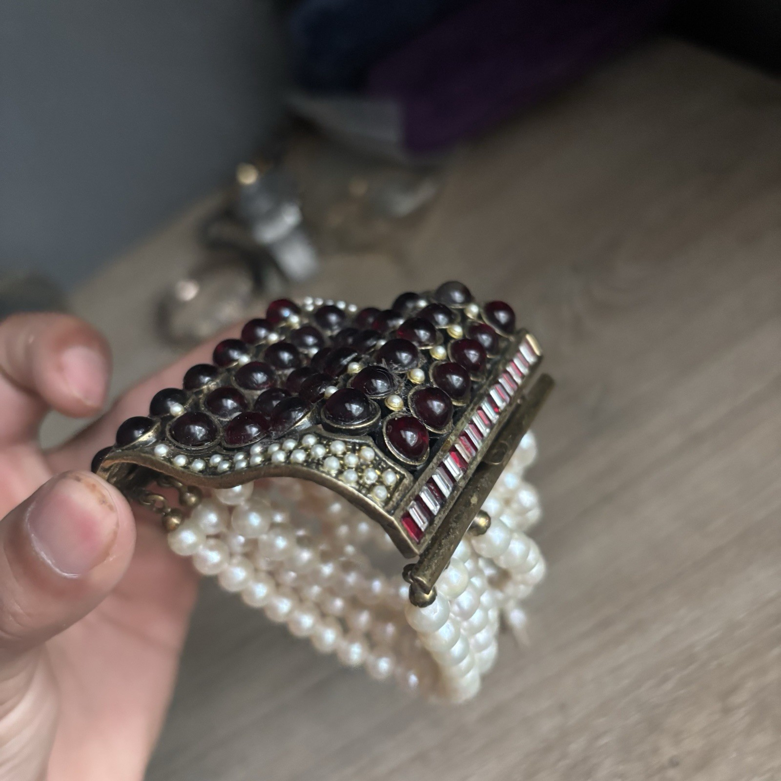 Vintage Bijoux BEAUTIFUL gem Bracelet UNIQUE