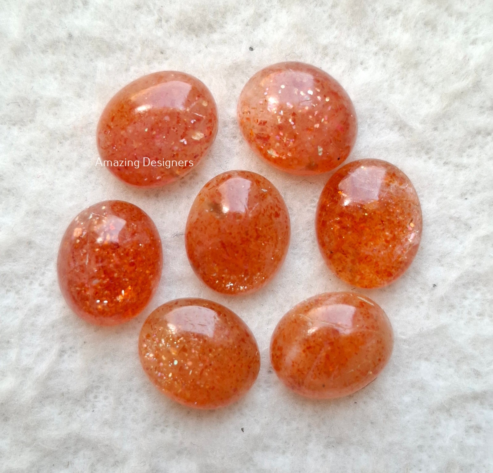 Natural Sunstone Oval Cabochon 5x7mm to 12x16mm Loose Gemstone