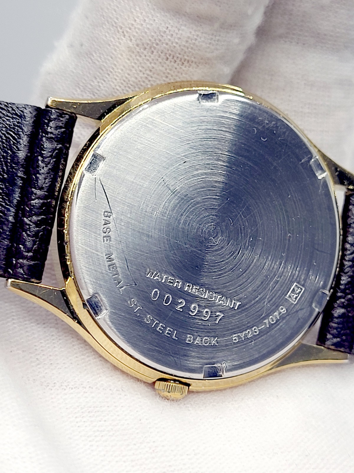 [WORKS] Seiko Watch Men 34mm Day Date Gold Dial Gold Tone Round