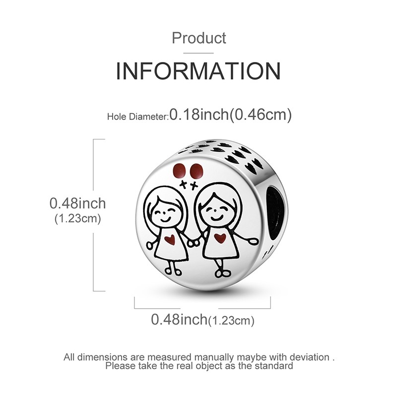MULA European 925 Sterling Silver DIY Charm Enamel Friendship For Women Bracelet