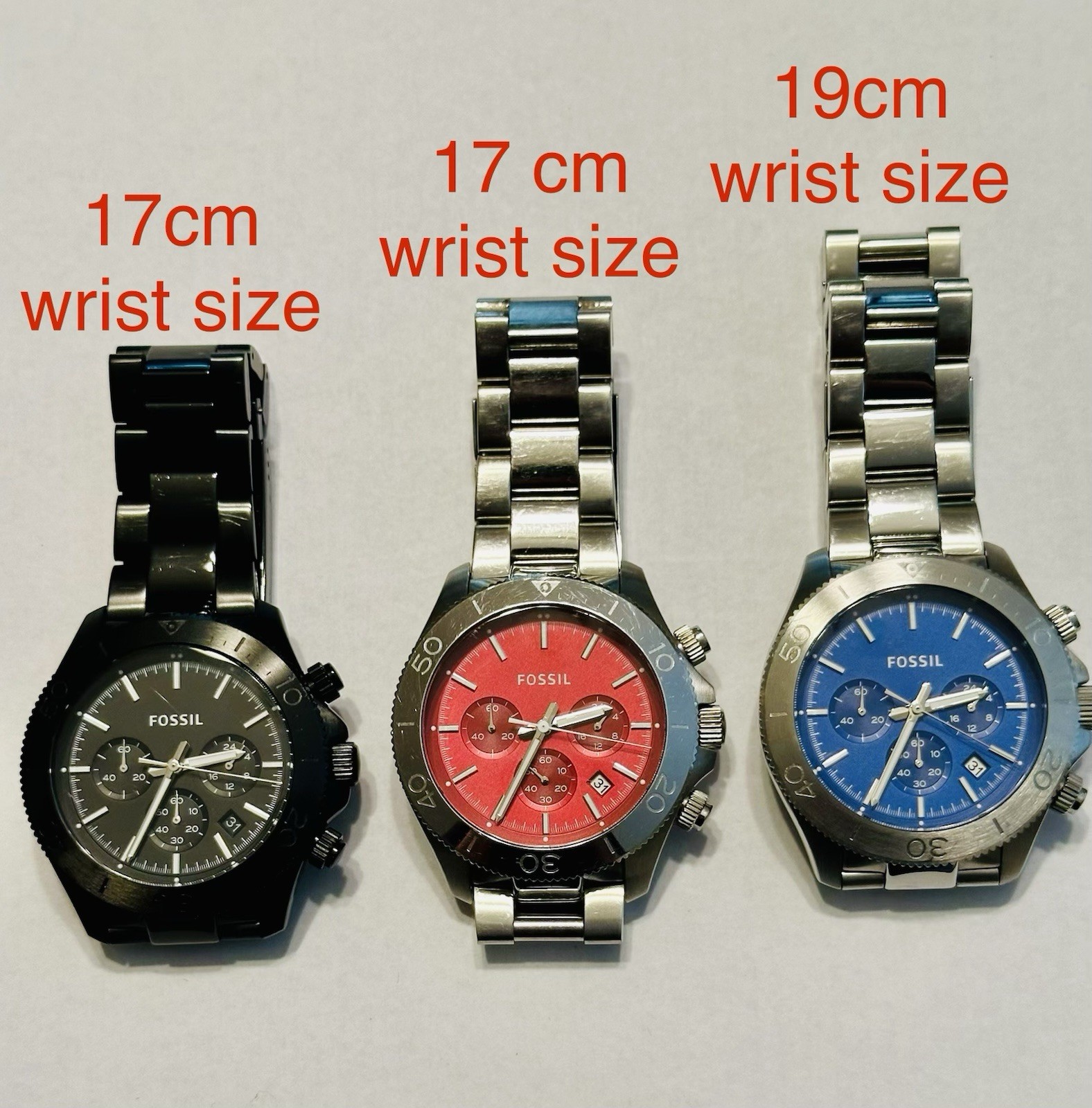 Fossil Chronograph Watch Bundle – Set of 3 (CH2894, CH2866, CH2875)