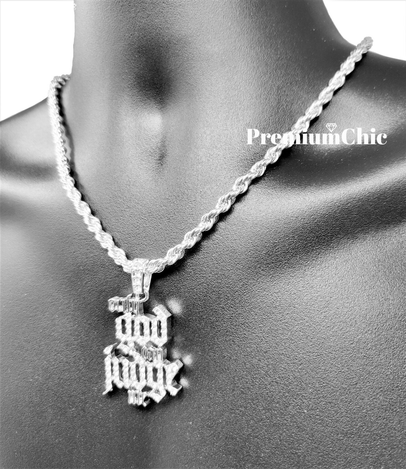 ONLY GOD CAN JUDGE ME Pendant Necklace w Rope or Tennis Chain Plated CZ Jewelry