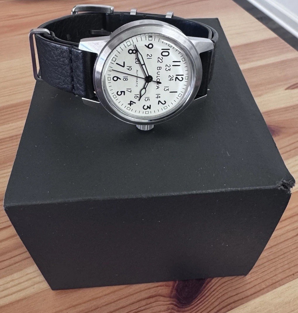 Bulova Men’s Hack Automatic Wristwatch 96A246 Ivory Dial Automatic