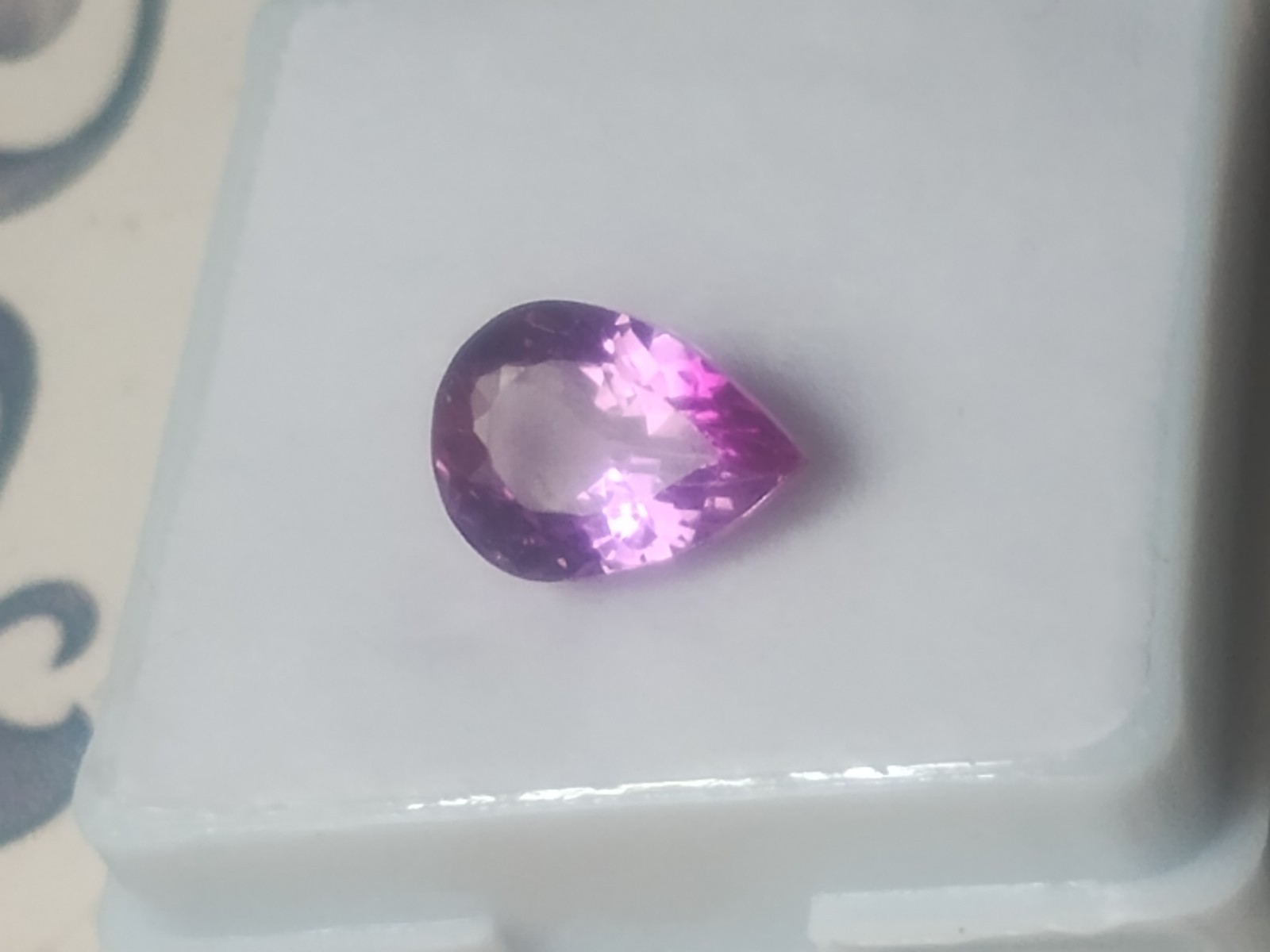 2.35 Ct Boysenberry Sapphire Pear Cut AGSL Certified Loose 9.3×6.3×5.1mm