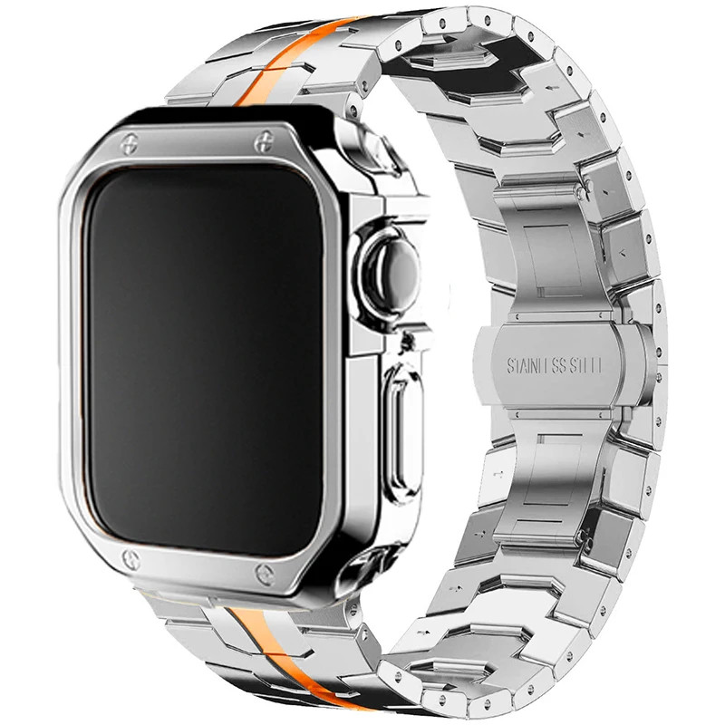 Metal Band+TPU Case For iWatch Ultra 3 Series 11 10 9 8 SE 38-49mm Kit Accessory