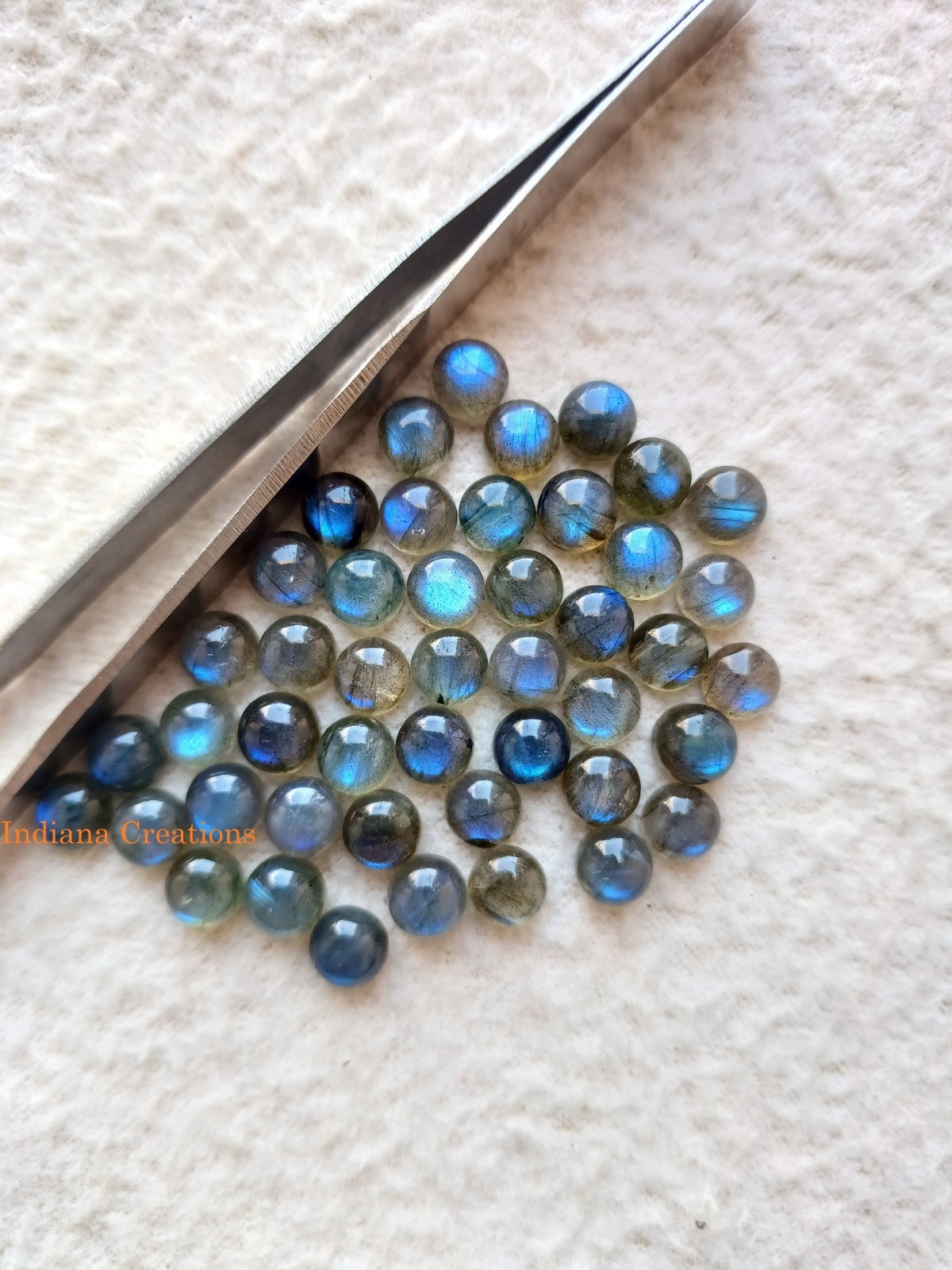 3mm Blue Labradorite Natural Round Cabochon Loose Gemstone