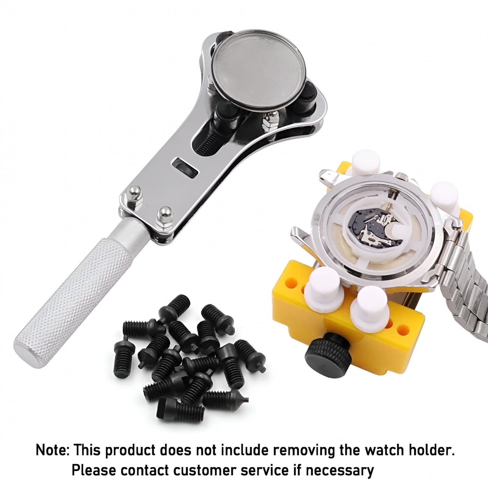 Watch Back Case Opener Battery Change Cover Remover Tool Screw Wrench Kit