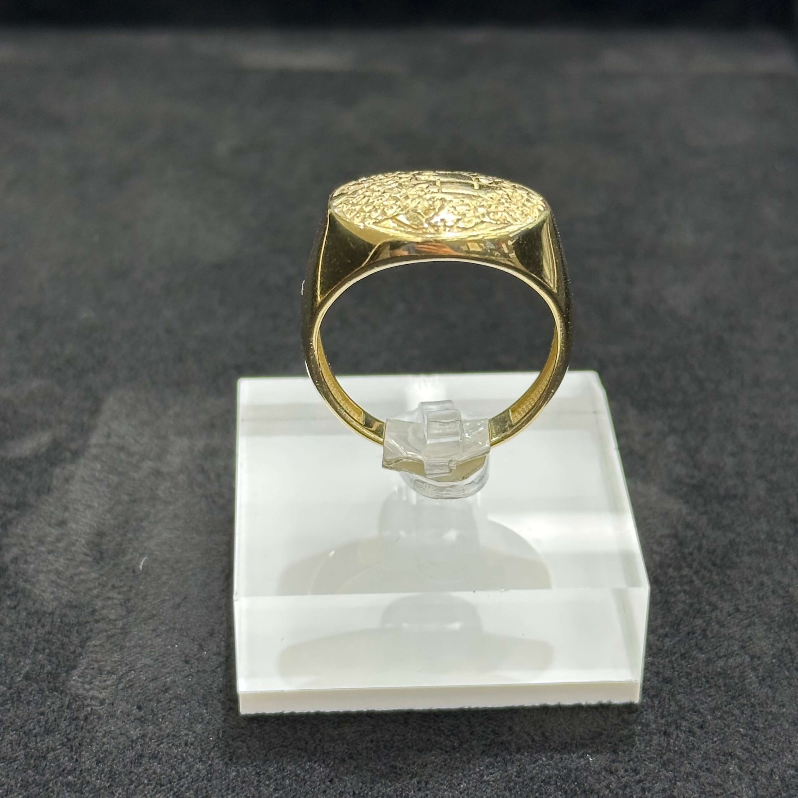 10k Gold Globe Ring Men Woman ANY SIZE