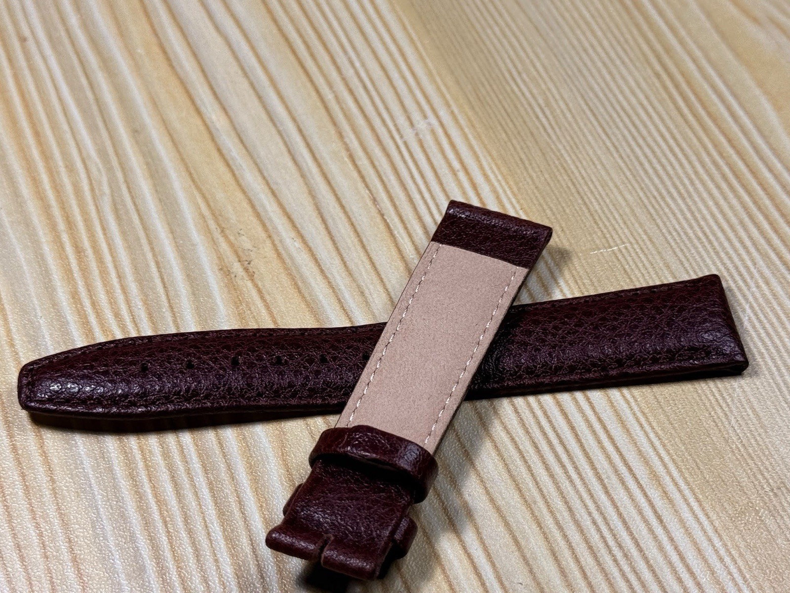 18mm Condor Buffalo Calf Genuine Brown Leather Watch Strap Band Without Buckle