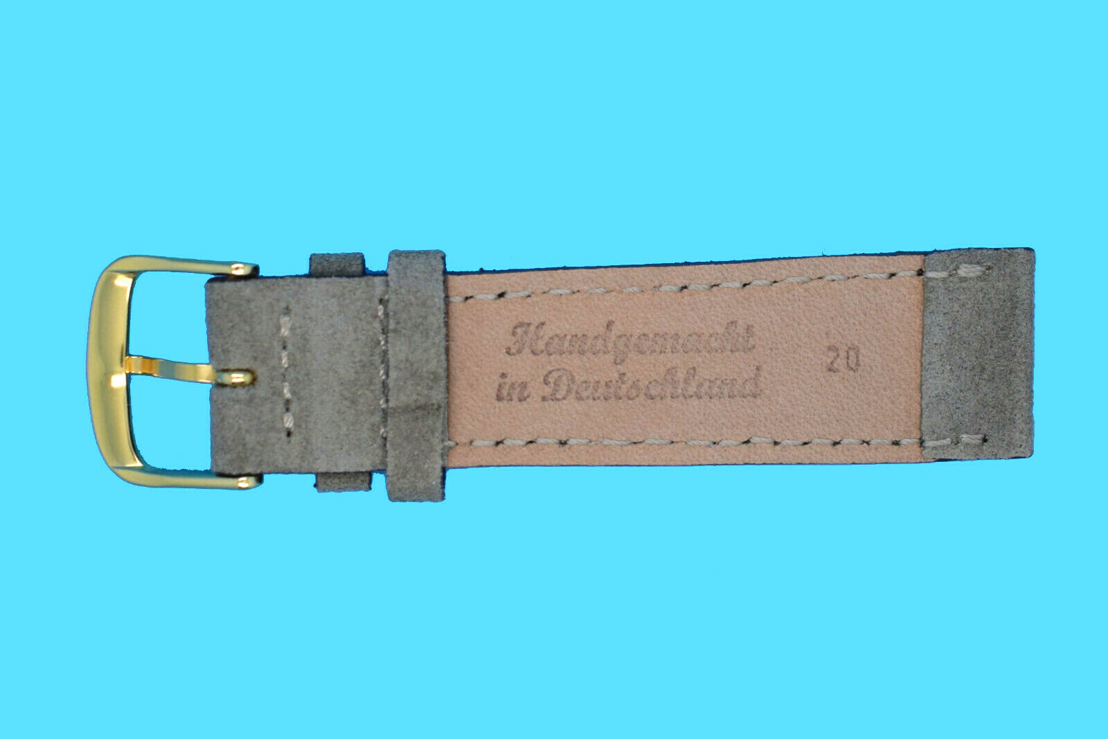 Velour Uhrenarmband, 17 18 19 20mm anschmiegsam, Made in Germany FLUCO / 7