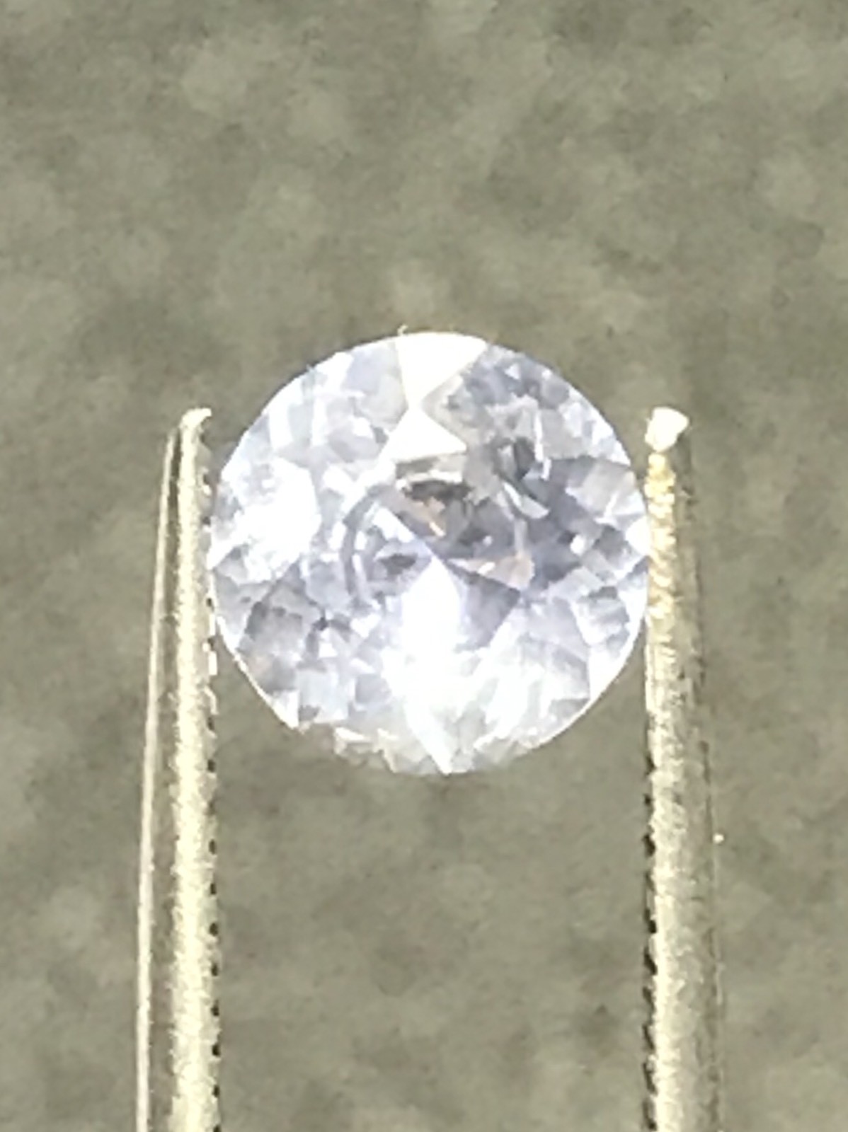 White Sapphire Natural 1.26 Carat 6.9mm Round Genuine Loose Gemstone Ceylon Gem