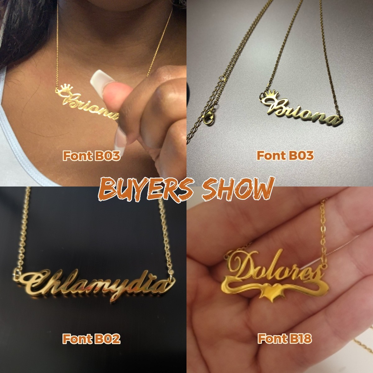 Personalized Name Necklace – Custom Script Pendant, Stainless Steel, Elegant Gif