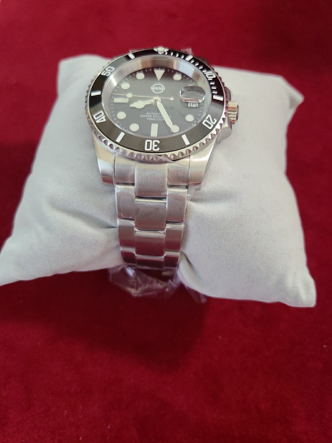 Custom Made Black GMT Diver Style Mod Watch w/ NH34 Movement 41mm