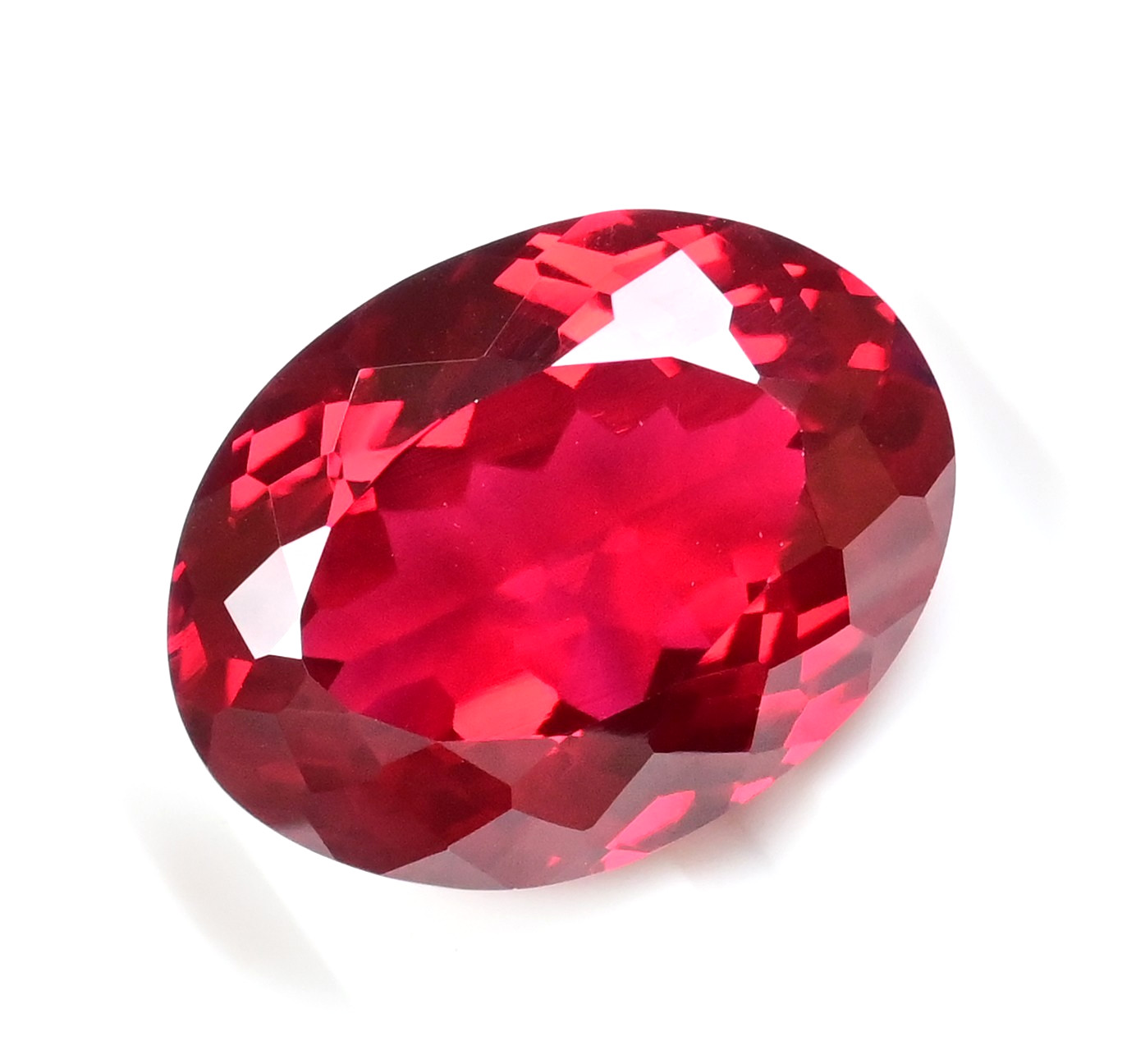 26.75 Ct Natural Mozambique Blood Red Ruby Oval Certified Flawless Gemstone