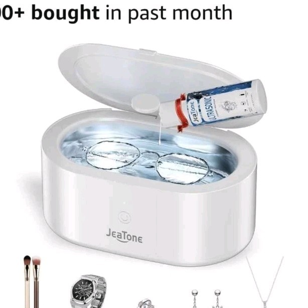 JeaTone 46kHz Ultrasonic Cleaner Machine 20 oz for Jewelry Rings Glasses