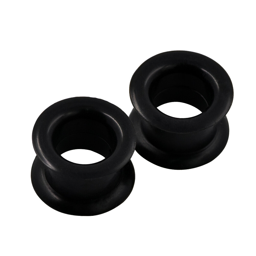 Pair Thick Silicone Ear Plugs Tunnels Gauges Flexible Ear Earlets 6mm-25mm