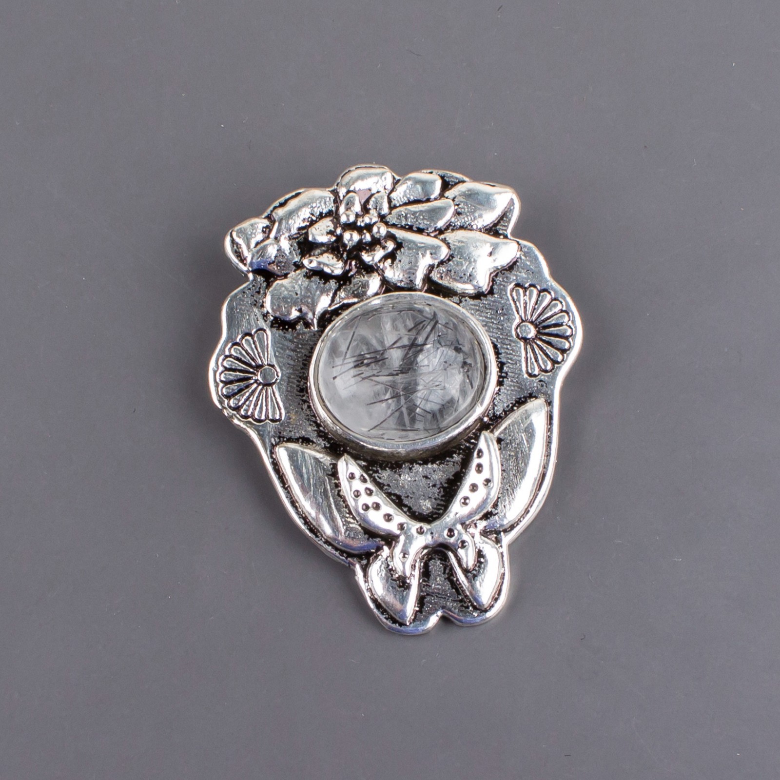 Black Rutile Gemstone Handmade 925 Sterling Silver Jewelry Pendant Gift For Love