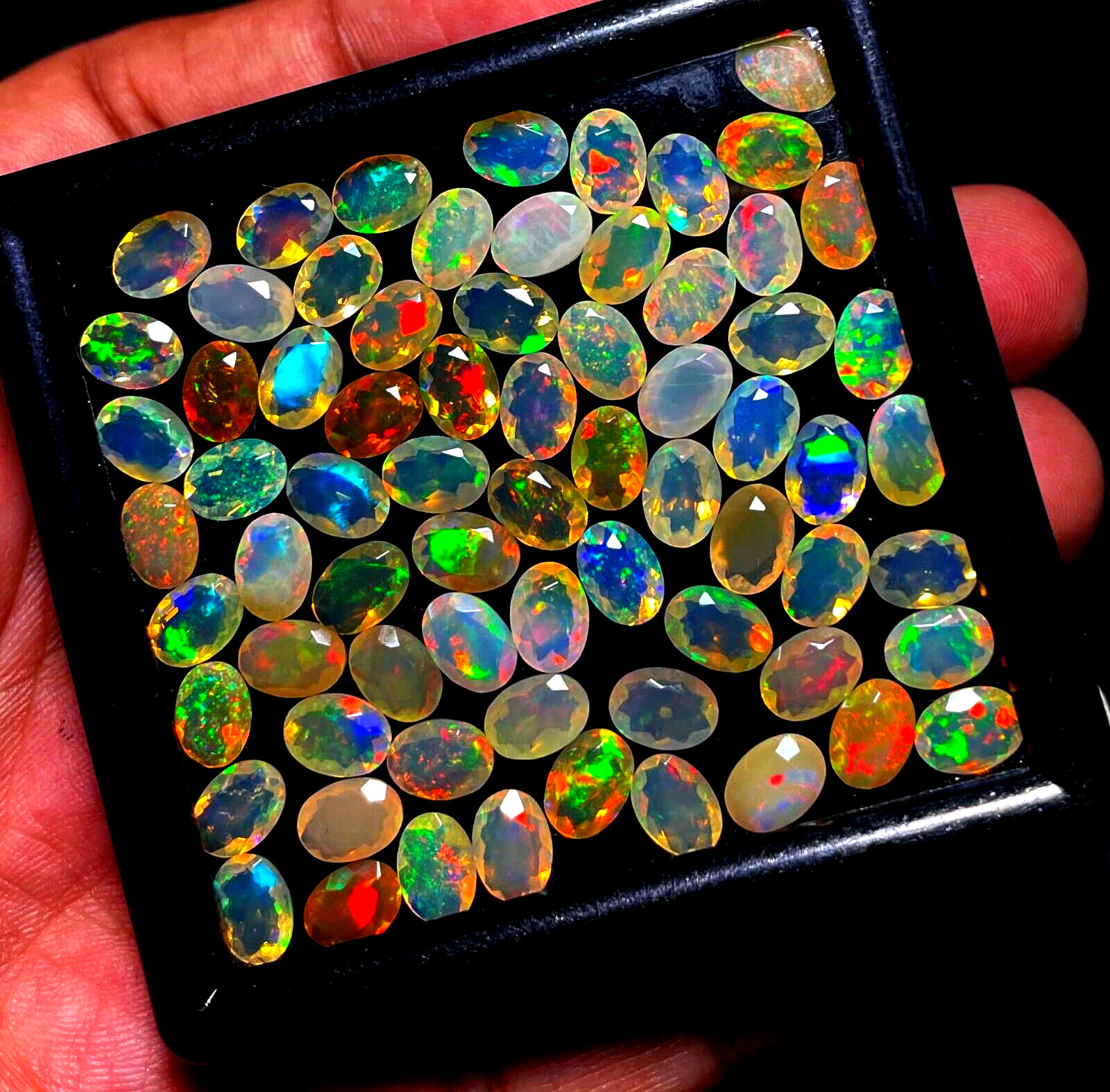 Natural AAA Quality Ethiopian Opal Oval Cut Loose Gemstone 21 Pcs 5×7 MM 10 CT