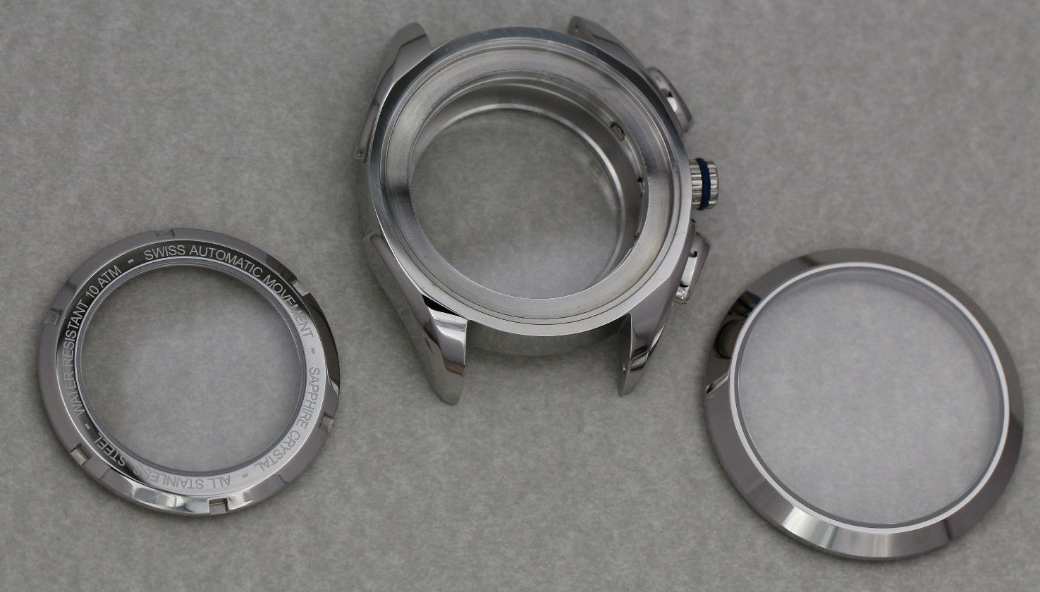 Watch Case for ETA Valjoux 7750 / 7753 Chronograph Sapphire 316L 42mm 10 ATM NEW