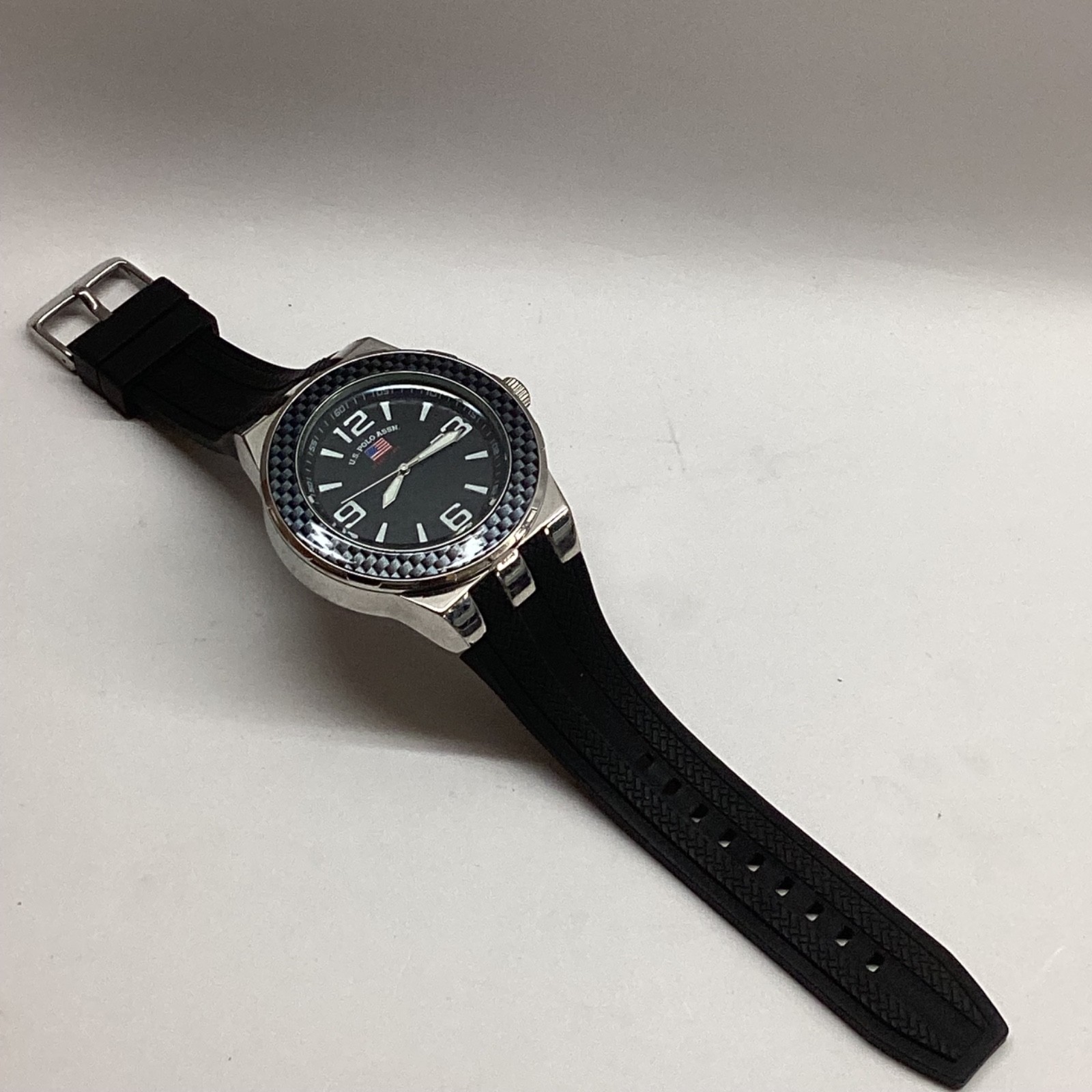 U.S POLO ASSN. MEN WristWATCH- Rubber Wristband. Smokefree Big Faced Watch