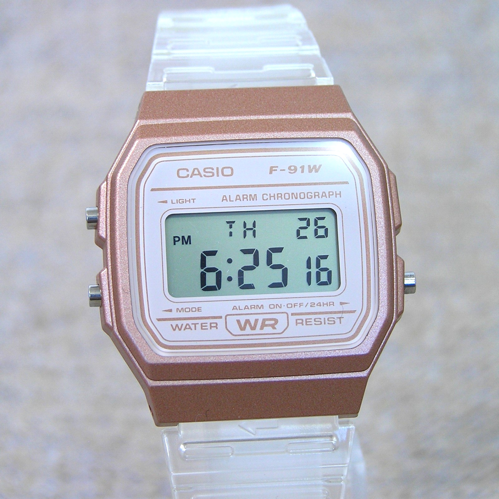 UK STOCK CASIO F-91WS-7A3JF Japan Exclusive Digital Watch Clear Imported Model