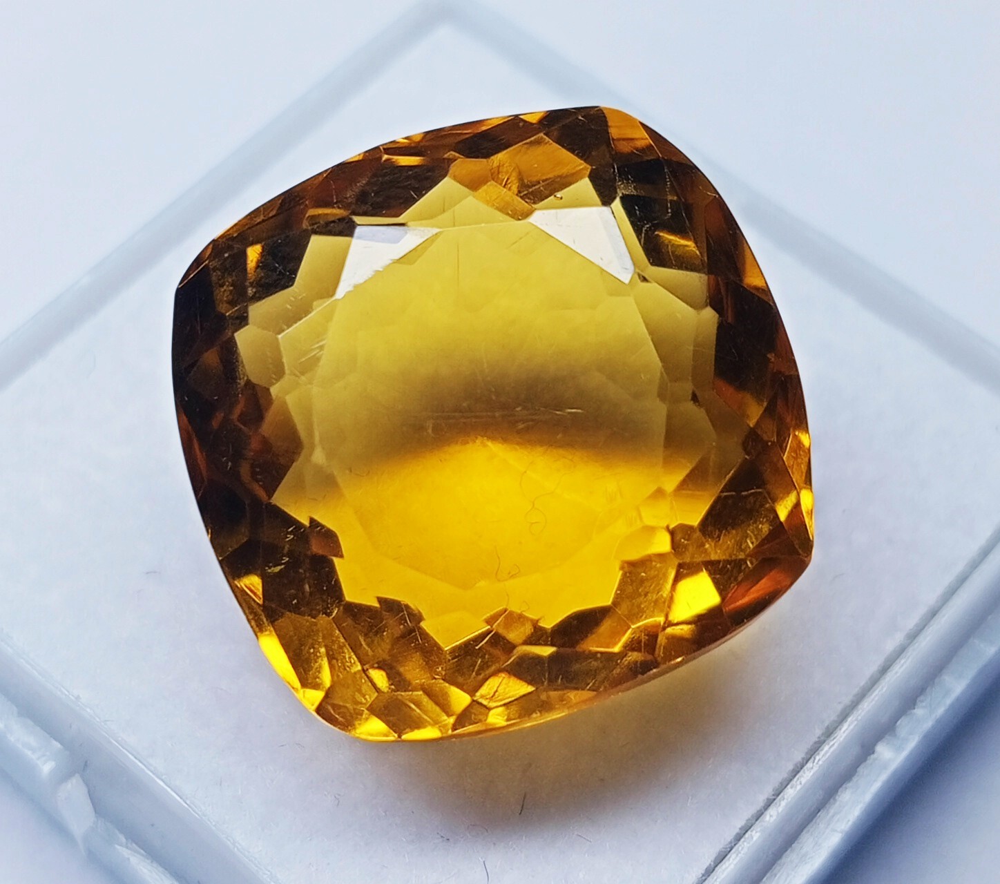 20-22 Ct Natural Brazilian Cushion Cut Yellow Topaz EGL Certified Loose Gemstone