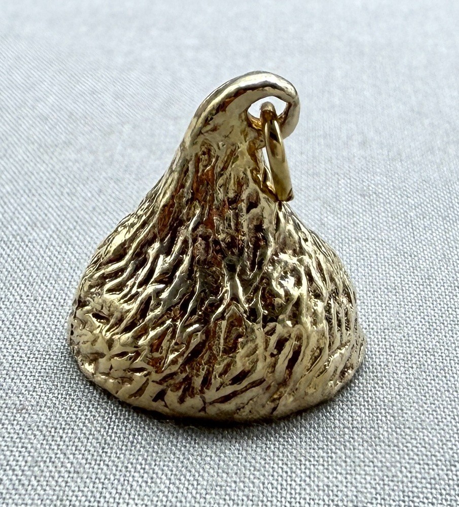 Vintage Sterling Silver Vermeil Hershey Kiss Charm Pendant JCF 12.80 Grams