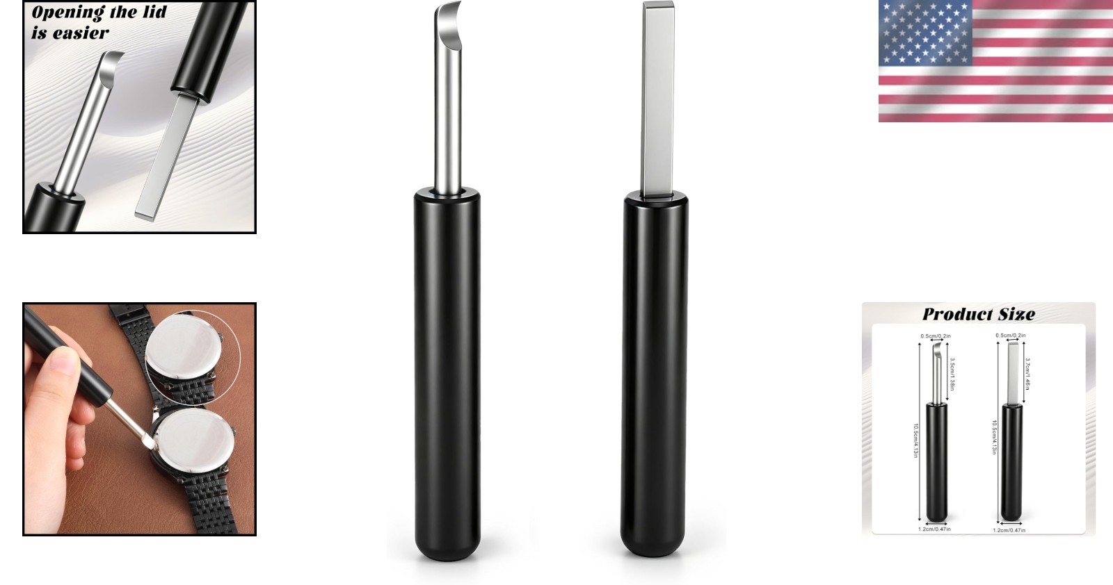 Compact Watch Back Opener Set – 2 Durable Tools for Watch and Electronics Repair