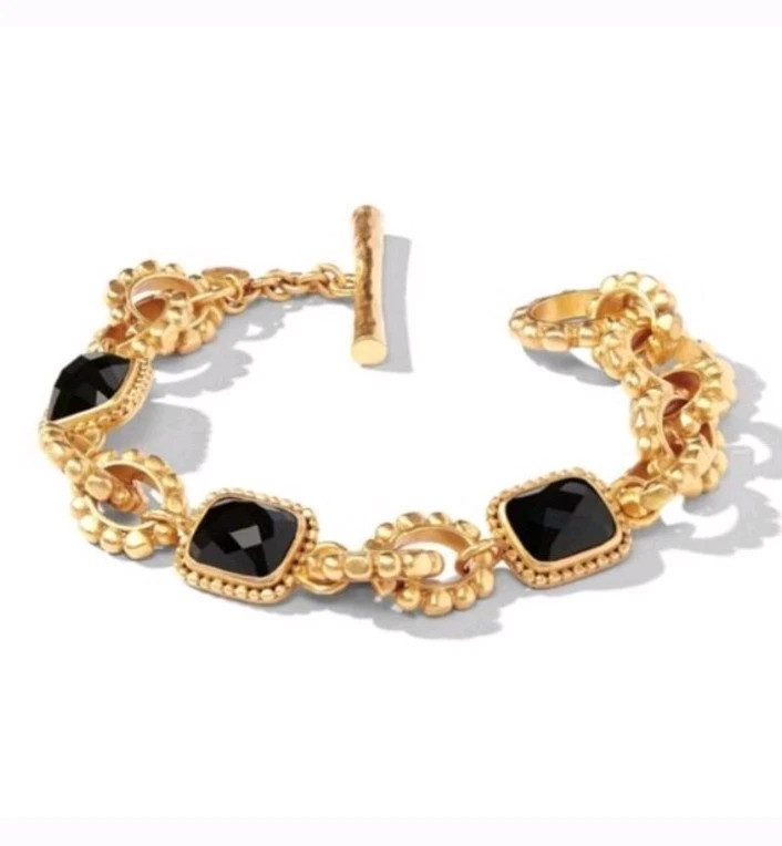 Julie Vos Black Gold Crystal Bracelet