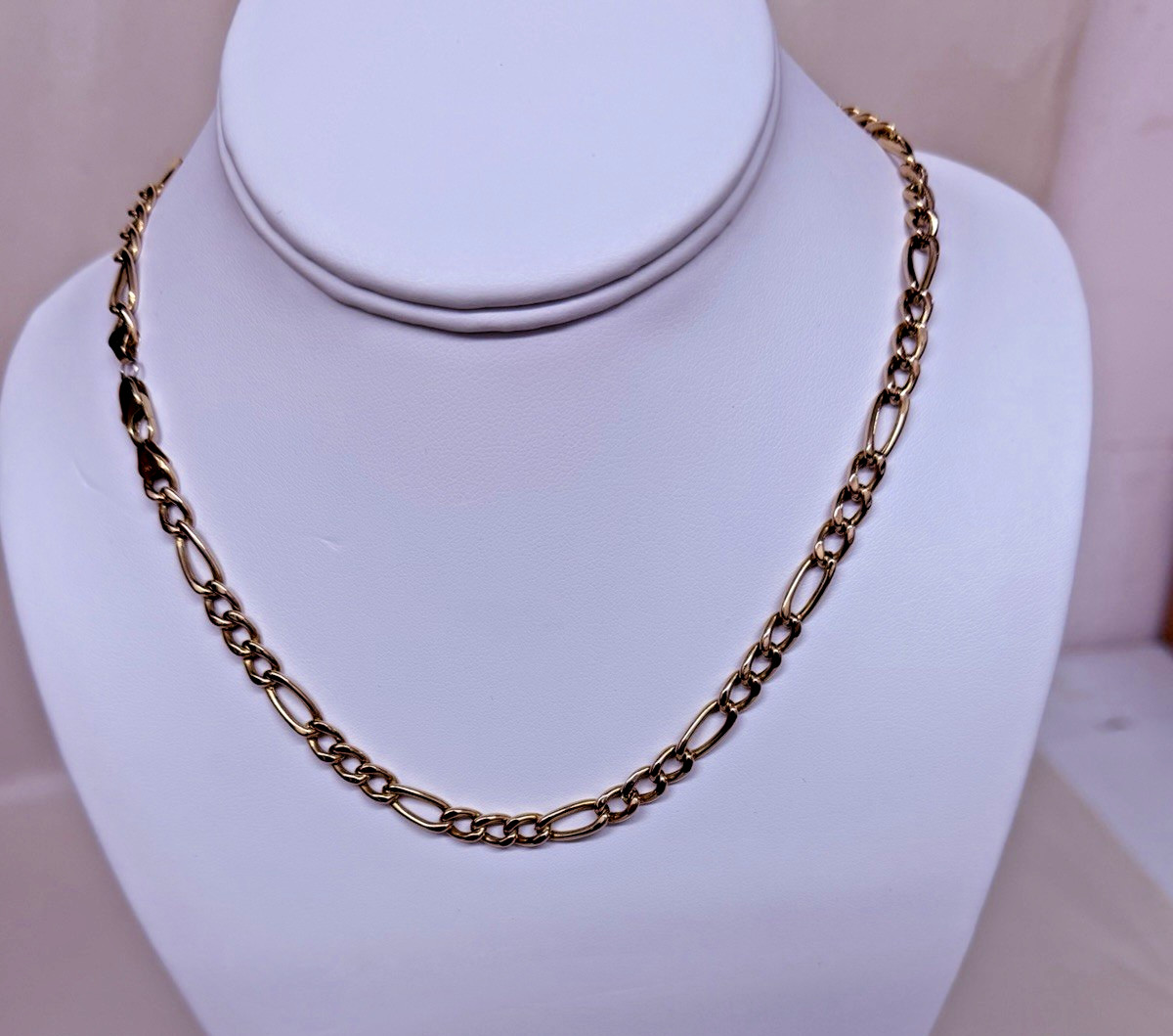 14kt Yellow Gold 20″ Figaro Chain Link Necklace 15.9g 5.7mm #1018574-1