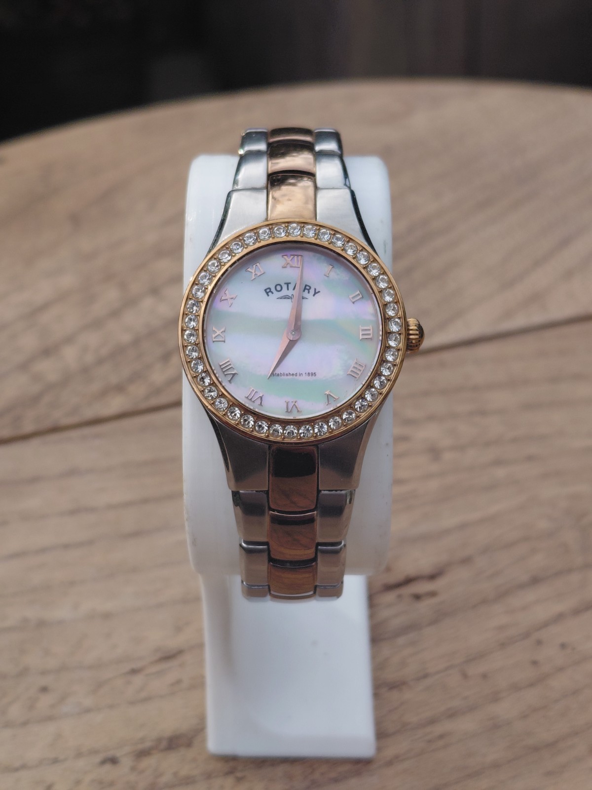 Rotary 2 Tone rose Gold & silver Bracelet Watch LB03501/71 – See video
