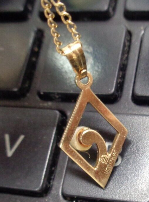Vtg Estate Jewelry MARVEL Brand 1/20 12KT Gold Filled GF Faux Pearl Necklace 18″