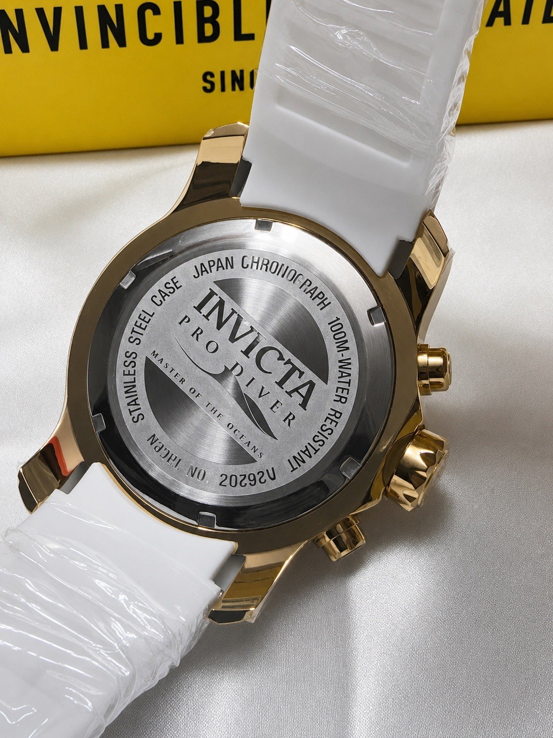 Invicta Pro Diver 20292 Men’s Chronograph White Gold Tone Watch New w/ Tag
