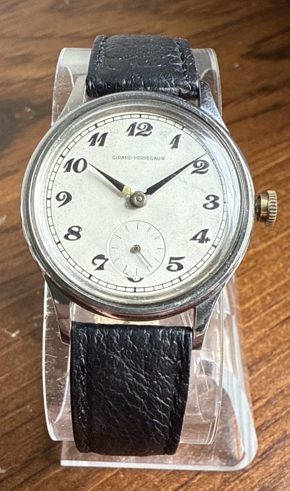 Vintage Girard Perregaux Sub Seconds Mechanical Dress Watch Breguet Numerals