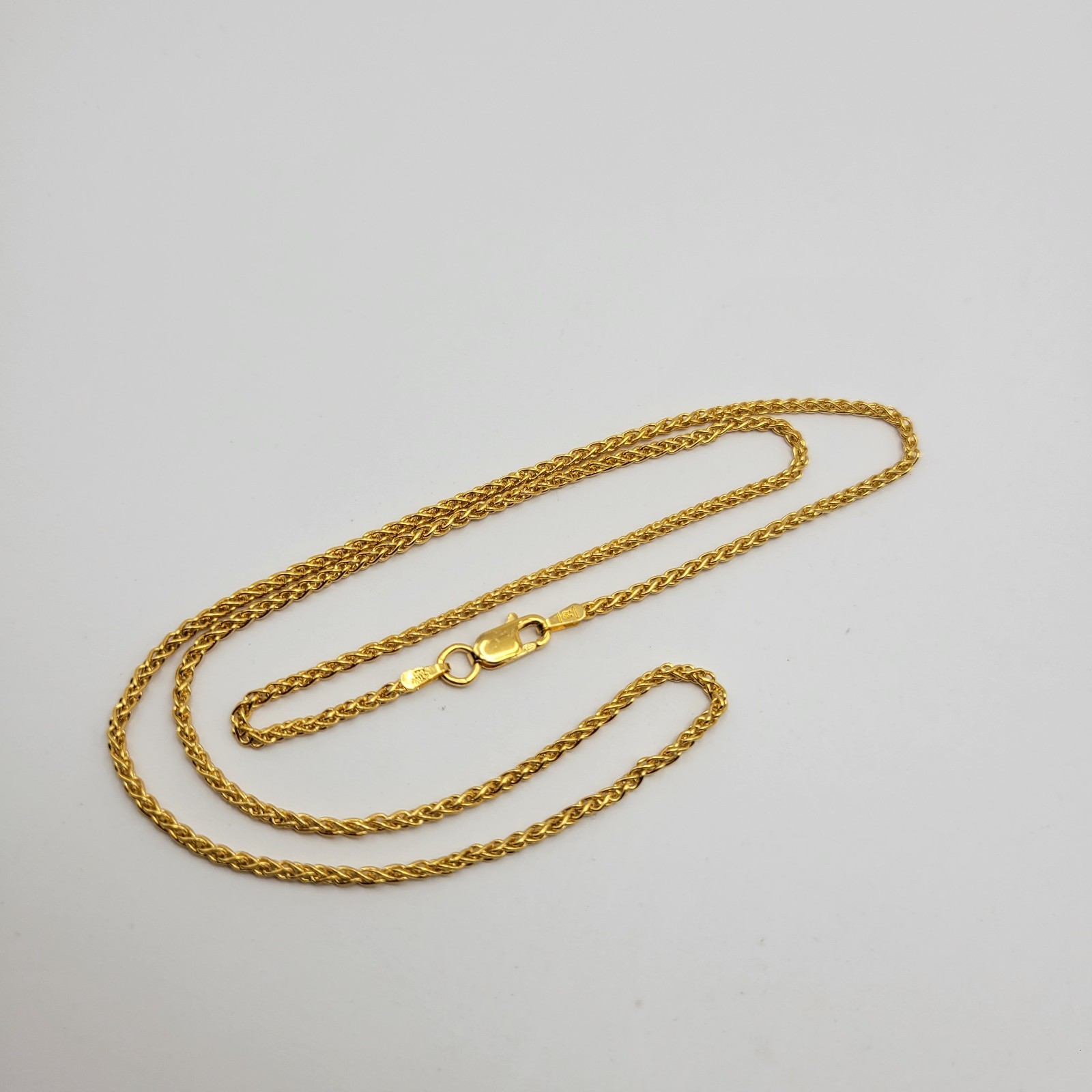 QVC Italian Silver 18k Sterling 1.8mm Foxtail Wheat Chain Necklace – 20″